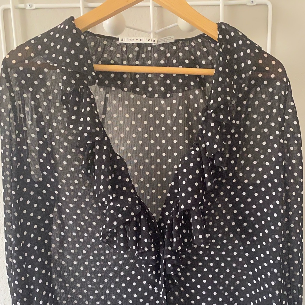 Sheer silk crepe blouse WORN ONCE